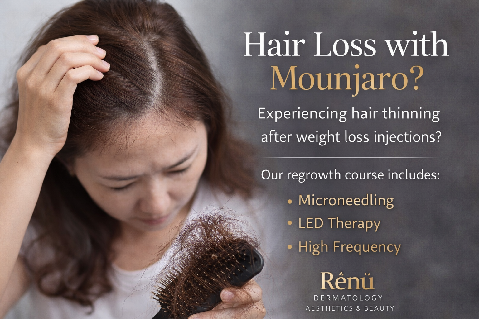 Hair Loss with Mounjaro: Why It Happens & How Rènü Dermatology Supports Hair Regrowth