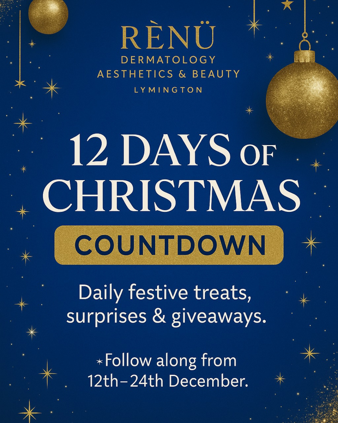 12 Days of Christmas Giveaway at Rènü Dermatology – Celebrate the Festive Season with Luxury Treatments in Lymington